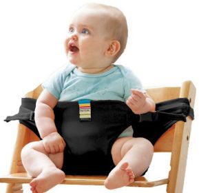Baby Dining Belt Portable Child Seat Baby BB Dining Chair Safety Protecting Band (Color: Black)
