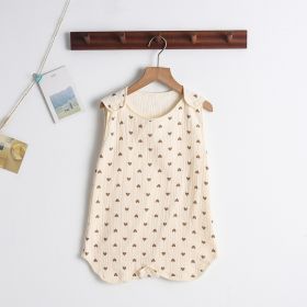Newborn Baby Gauze Sleeping Bag (Option: Love-XL Code)