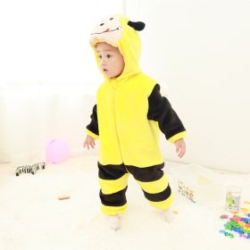 Baby Flannel Animal-shaped Jumpsuit (Option: Bee Without Wings-80cm)