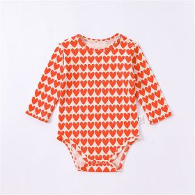 Baby Jumpsuit Cotton Triangle Rompers (Option: Red Love Onesie-73)