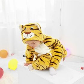 Baby Flannel Animal-shaped Jumpsuit (Option: Tiger-80cm)