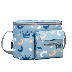 Stroller Saddlebag Multi-functional Out Storage Bag (Option: Blue Crown)