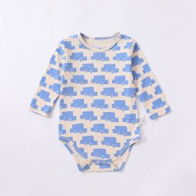 Baby Jumpsuit Cotton Triangle Rompers (Option: Blue Car Onesie-90)
