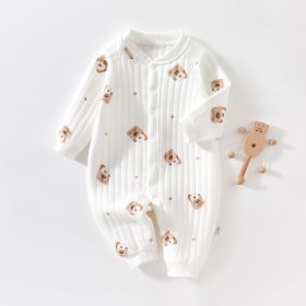 Baby Warm Jumpsuit Autumn And Winter Quilted Clothes (Option: Pocket Doll-90 Yards)
