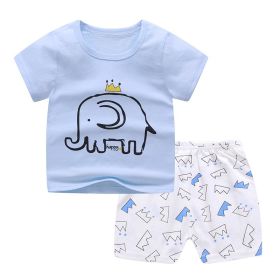 Children's Children's Summer Clothing Round Neck Short Sleeve Suit (Option: Style9-120cm)
