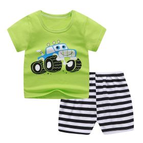 Children's Children's Summer Clothing Round Neck Short Sleeve Suit (Option: Style13-120cm)