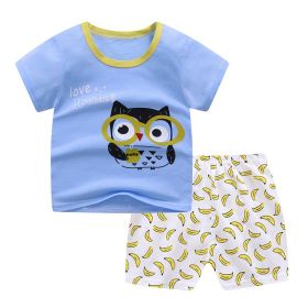 Children's Children's Summer Clothing Round Neck Short Sleeve Suit (Option: Style18-120cm)