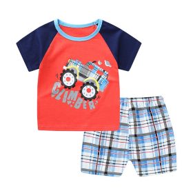 Children's Children's Summer Clothing Round Neck Short Sleeve Suit (Option: Style11-120cm)