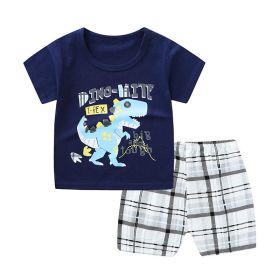 Children's Children's Summer Clothing Round Neck Short Sleeve Suit (Option: Short Sleeve Style17-120cm)