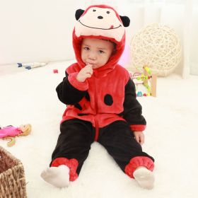 Baby Flannel Animal-shaped Jumpsuit (Option: Beetle-100cm)