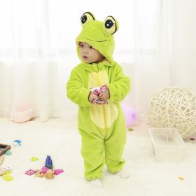 Baby Flannel Animal-shaped Jumpsuit (Option: Frog-90cm)